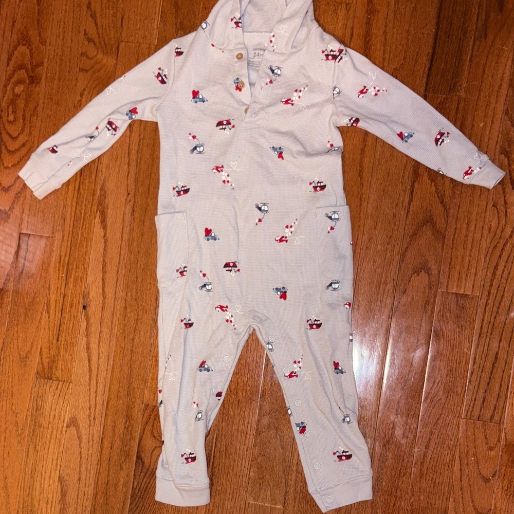 Valentines Day 24mo boy one piece ❤️